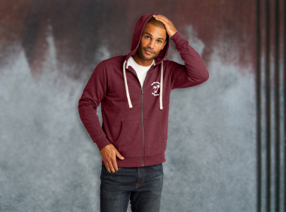 Custom imprinted Full-Zip Hoodie for Los Angeles, CA with a local business logo